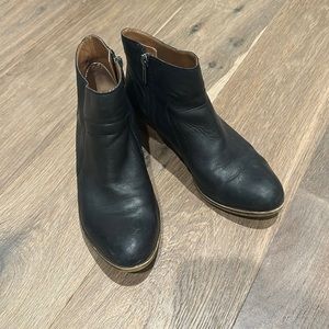 Black Leather Lucky Brand Booties- Women’s 7